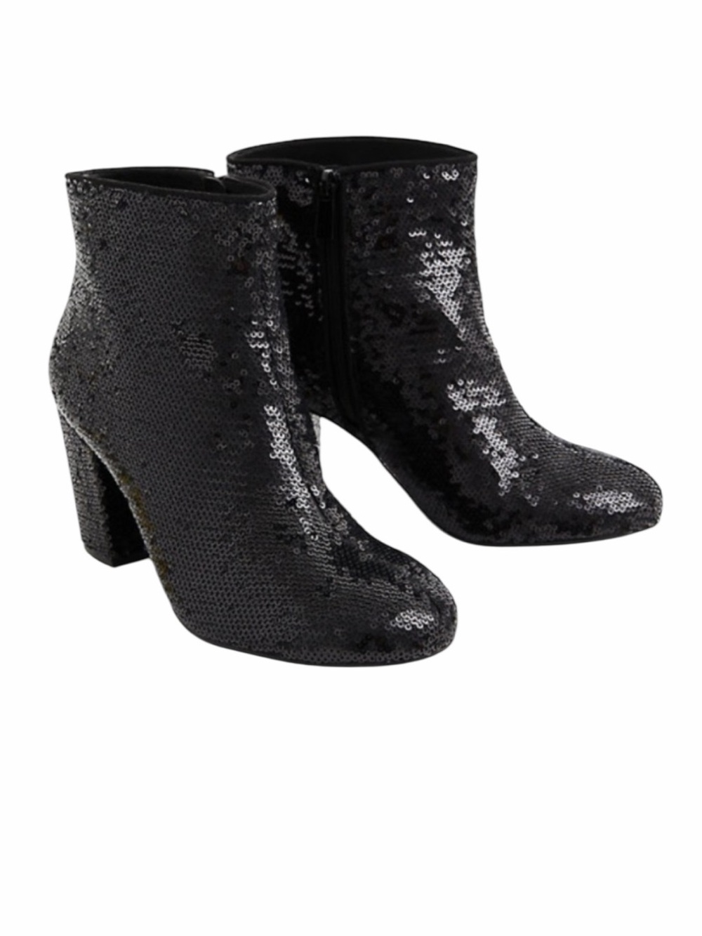 Torrid x Betsey Johnson Sequined Black Ankle Boots Block Heel Sz 11 New in Box